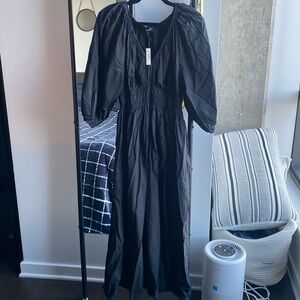 Madewell V Neck Balloon Sleeve Maxi Dress